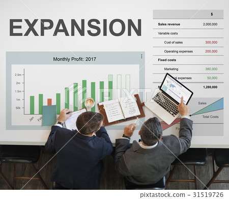 Businessmen working on laptop network graphic overlay banner on desk 31519726