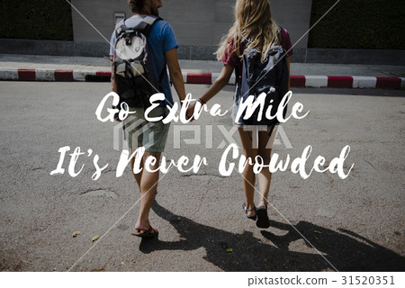 Friends Travel Backpacker Journey with Quote Graphic Friends Travel Backpacker Journey with Quote Graphic 31520351
