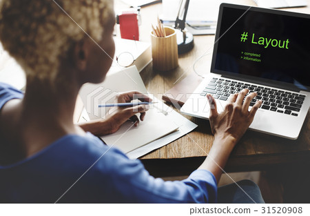 Computer Screen with Hashtag Layout Word Computer Screen with Hashtag Layout Word 31520908