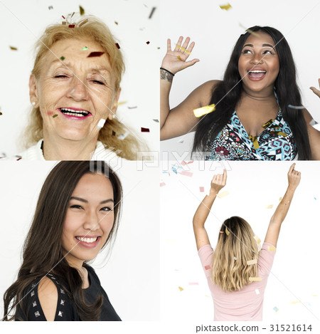 Set of Diversity People Face Expression Emotion Studio Collage Set of Diversity People Face Expression Emotion Studio Collage 31521614