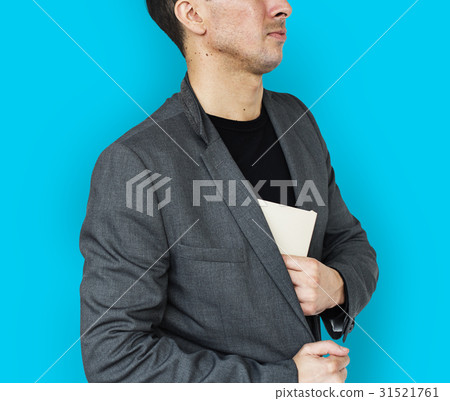 Caucasian Business Man Document Secretive 31521761