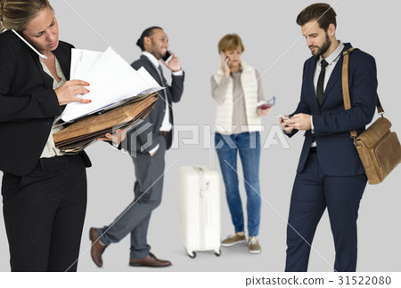 Diversity People Travel Luggage Studio Isolated Diversity People Travel Luggage Studio Isolated 31522080