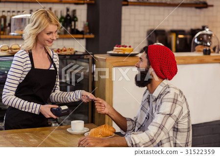 Waitress collecting money Waitress collecting money 31522359