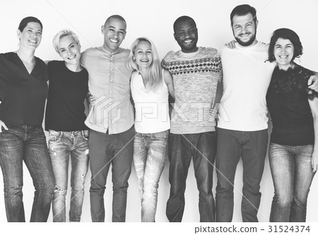 Happiness group of people huddle and smiling together 31524374