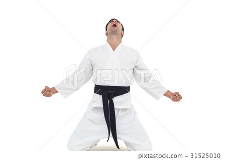 Fighter posing after victory 31525010