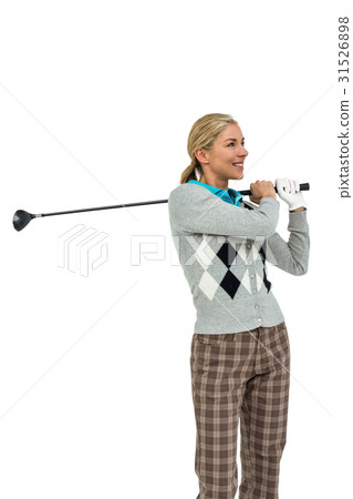 Golf player taking a shot Golf player taking a shot 31526898