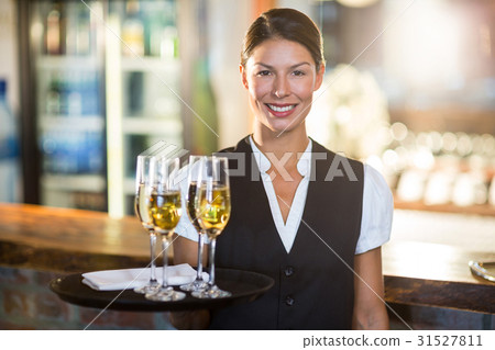 Waitress, Holding, Serving 31527811
