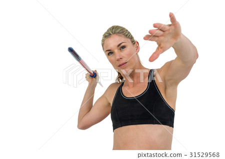 Athlete preparing to throw javelin 31529568