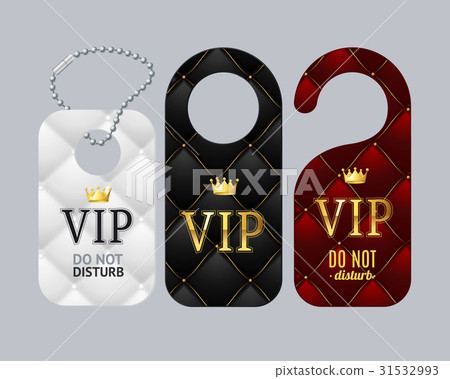 Vip Door Labels Set Do Not Disturb. Vector 31532993