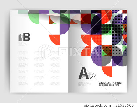 Abstract circle design business annual report 31533506
