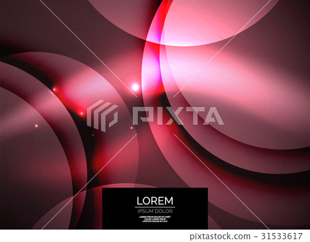 Shiny glowing glass circles, modern futuristic 31533617