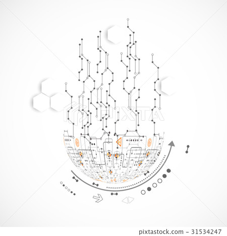 Abstract background with technological elements. Abstract background with technological elements. 31534247