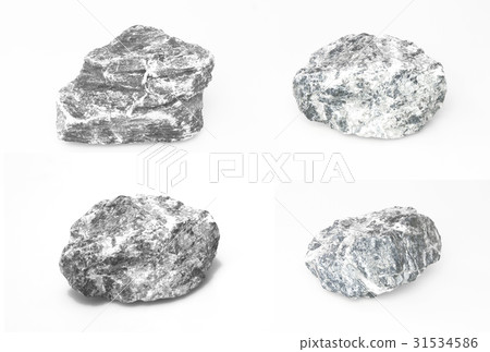 Stones isolated on white background 31534586