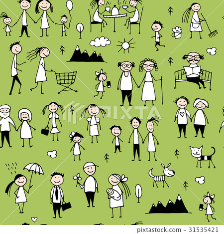 Family set, seamless pattern design Family set, seamless pattern design 31535421