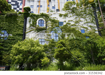設施清潔植物垃圾處理廠牆壁綠化 設施清潔植物垃圾處理廠牆壁綠化 31536342