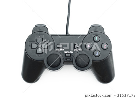 Joystick isolated white background 31537172