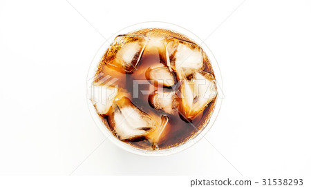 iced aerated soft drink on white background. 31538293