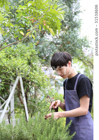 一個男人用鏟子 31538606