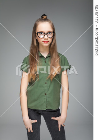 girl with modern glasses girl with modern glasses 31538708