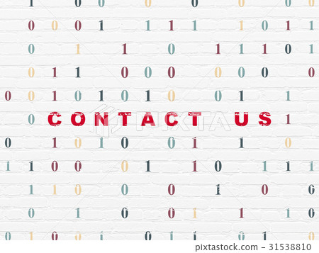 Business concept: Contact us on wall background 31538810