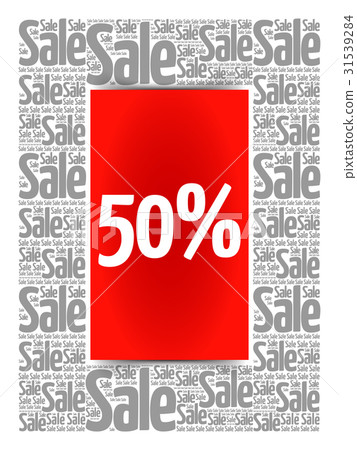 50 percent Sale words cloud 31539284
