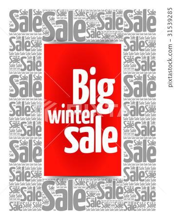 Big winter sale words cloud 31539285