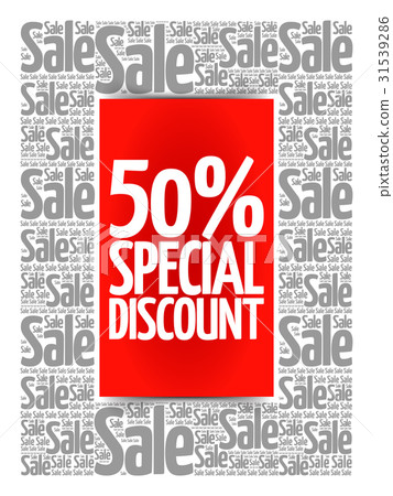 50% Special Discount sale words cloud 31539286