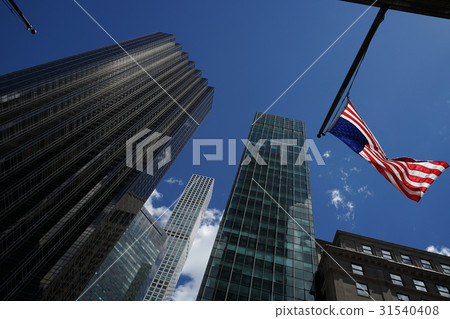 Trump Tower and the American flag Trump Tower and the American flag 31540408