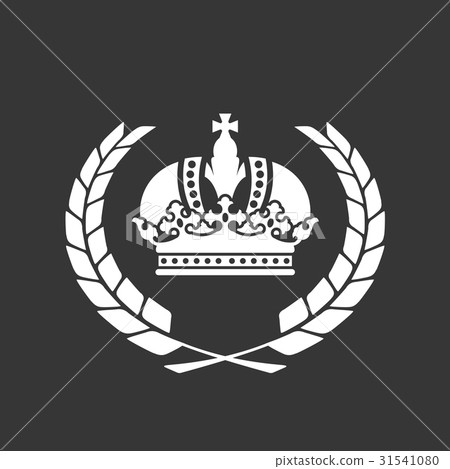 Family blazon or coat of arms - crown and wreath 31541080