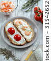 Two open sandwiches 31542652