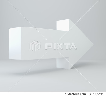 3d rendering of an arrow symbol in brushed metal 3d rendering of an arrow symbol in brushed metal 31543294