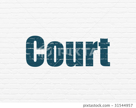Law concept: Court on wall background Law concept: Court on wall background 31544957