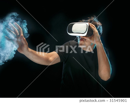 The man with glasses of virtual reality. Future 31545901