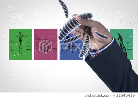 Man showing bacteria 31546439