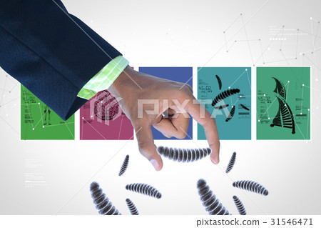 Man showing bacteria Man showing bacteria 31546471