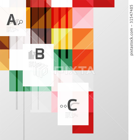 Minimalistic square shapes abstract background 31547485