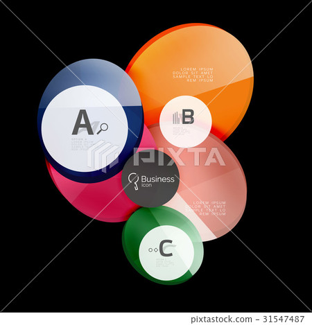 Abstract circles on black 31547487