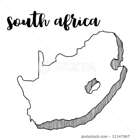 Hand drawn of South Africa map, vector illustration Hand drawn of South Africa map, vector illustration 31547967
