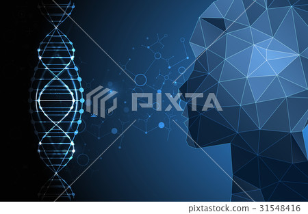 Science template, wallpaper with a DNA molecules. Science template, wallpaper with a DNA molecules. 31548416