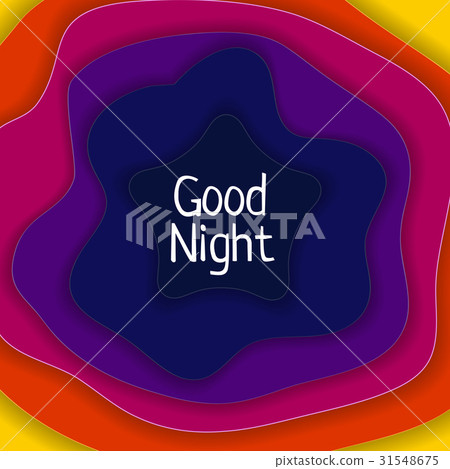 Good Night Abstract Background Vector Illustratio - Stock Illustration ...
