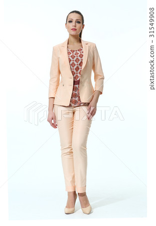 fashion model in summer blouse and trousers fashion model in summer blouse and trousers 31549908