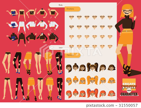 Beautiful  set with parts for creating character 31550057