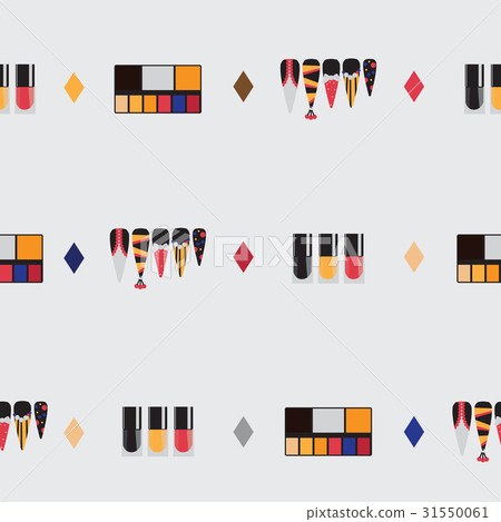 Beauty set with colorful vector beauty products  31550061