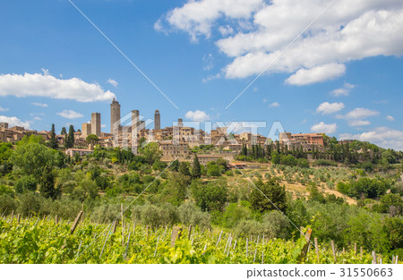 Panoramic view of San Gimignano Tuscany Italy 31550663