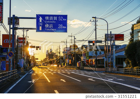National highway No. 16 morning glow National highway No. 16 morning glow 31551221