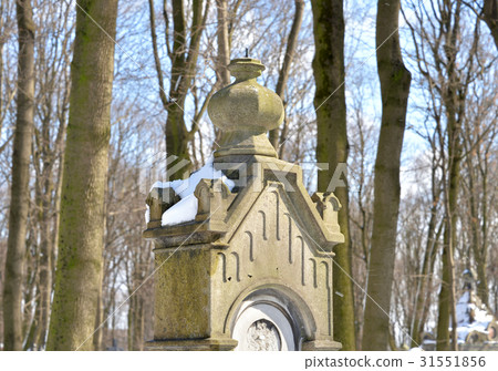 Old stone crypt in the cemetery. Old stone crypt in the cemetery. 31551856