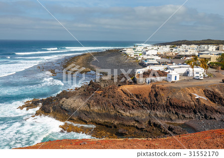Green Lagoon at El Golfo, Lanzarote Island, Spain Green Lagoon at El Golfo, Lanzarote Island, Spain 31552170