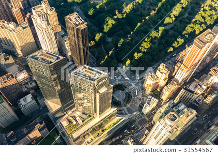 Aerial view of Columbus Circle Aerial view of Columbus Circle 31554567