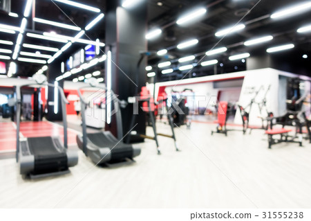 Abstract blur gym and fitness room interior Abstract blur gym and fitness room interior 31555238