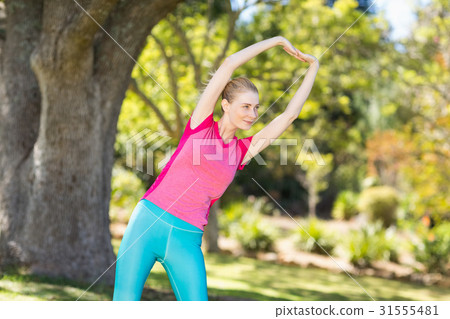 Beautiful woman exercising 31555481